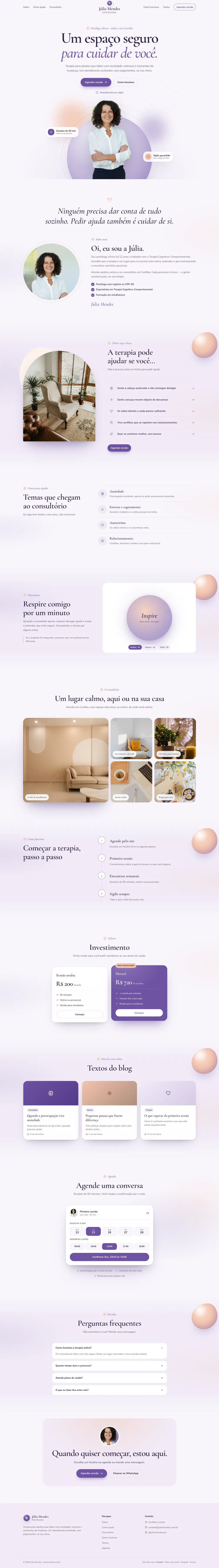 Site de exemplo de Júlia Mendes, psicóloga
